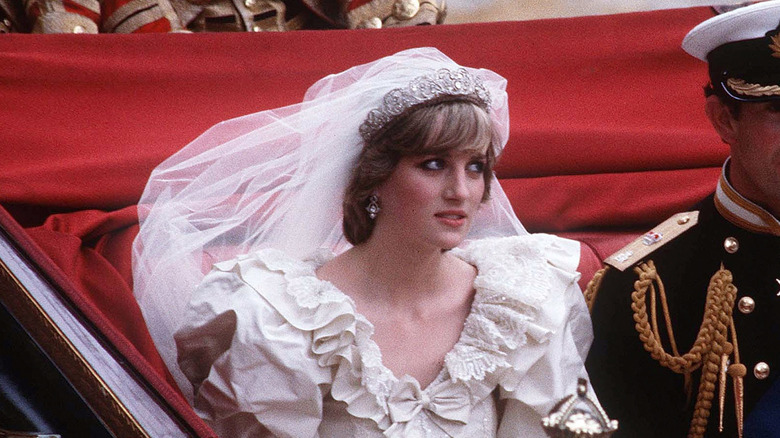 Princess Diana in wedding veil