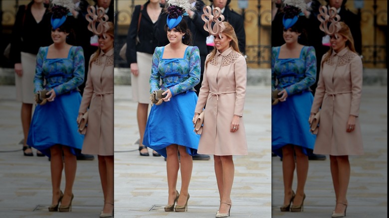 Princesses Eugenie and Beatrice at Prince William wedding