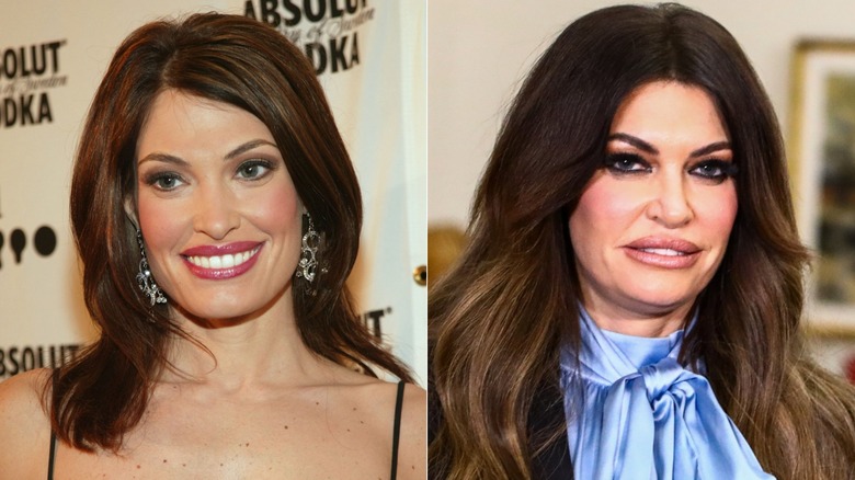 Split image of Kimberly Guilfoyle in 2004 and 2025