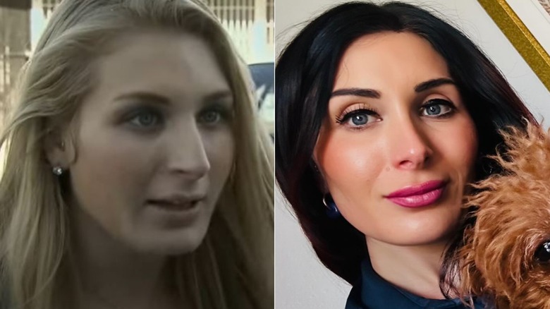 Split image of Laura Loomer in 2013 and 2025