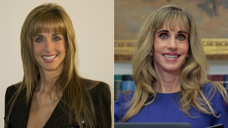 Split image of Susan Dell in 2006 and 2025