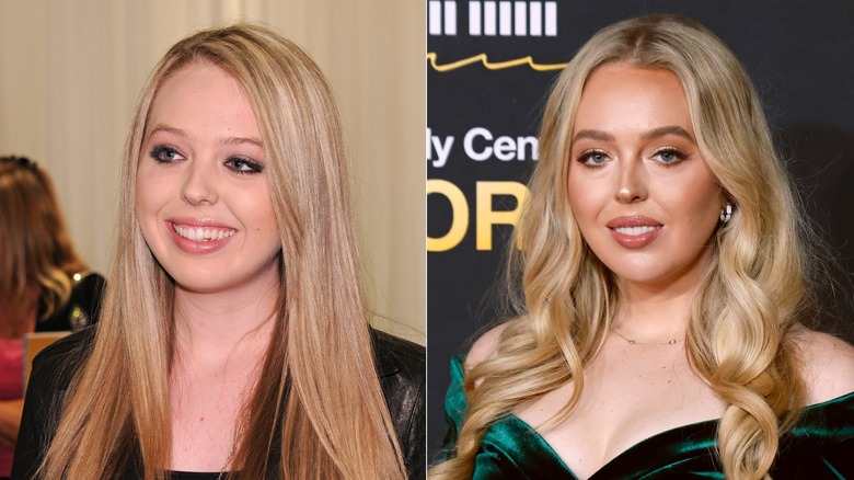Split image of Tiffany Trump in 2011 and 2025