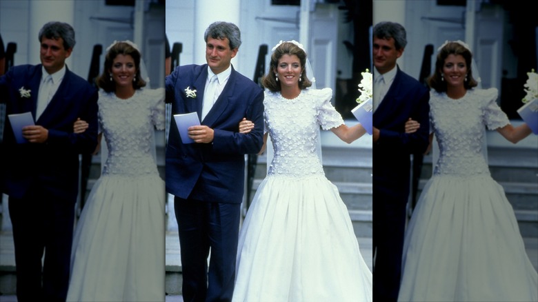 Edwin Schlossberg and Caroline Kennedy on their wedding day
