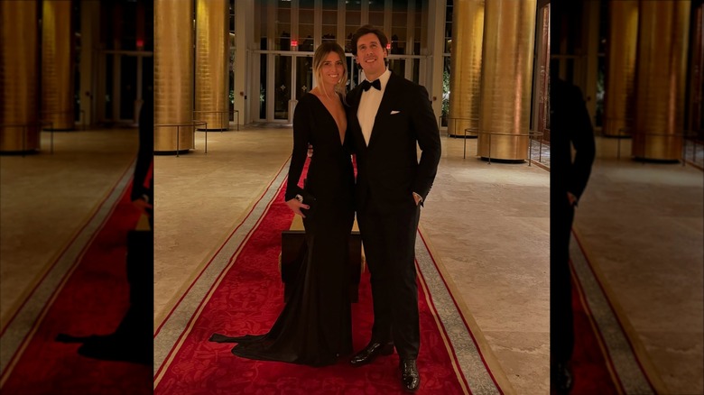 Eunice Kennedy Shriver and Mikey Garcia at a formal event
