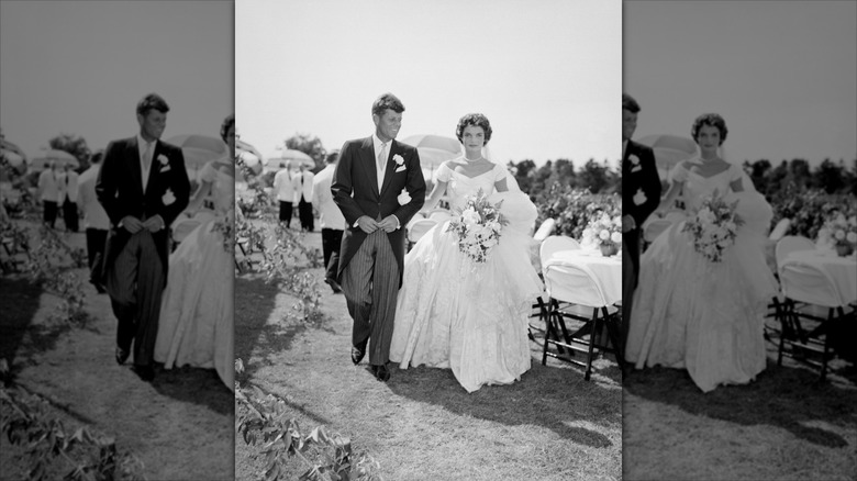 JFK and Jackie Kennedy on their wedding day