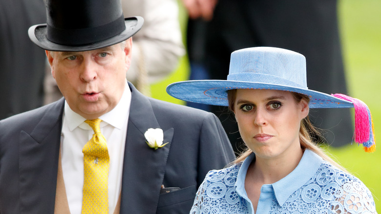 Prince Andrew and Princess Beatrice at Ascot