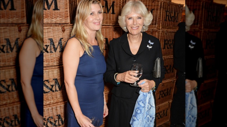 Queen Camilla and her daughter, Laura, at her son's book event