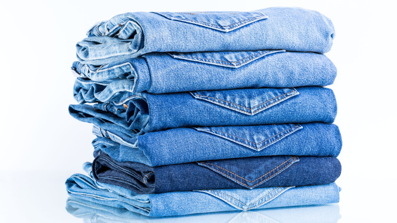 Stack of jeans