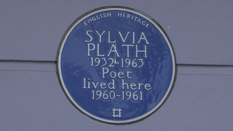 Plaque in honor of Sylvia Plath