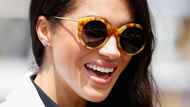 Meghan Markle wearing tortoiseshell glasses at Invictus Games