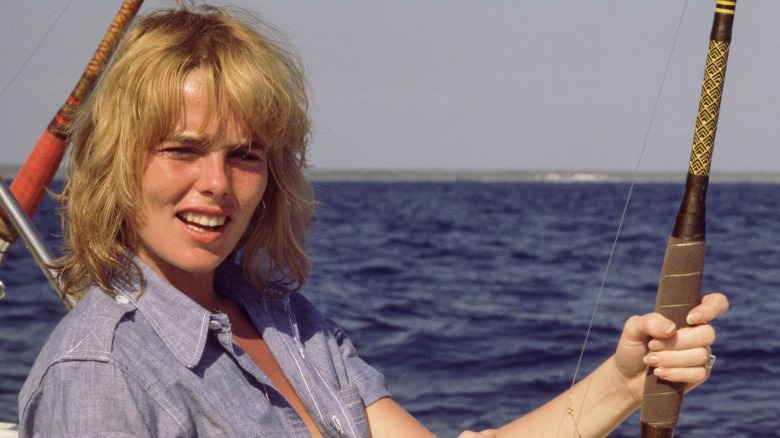 Margaux Hemingway on fishing boat