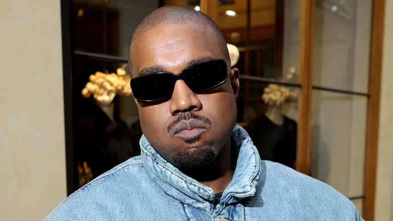 Kanye West wearing sunglasses