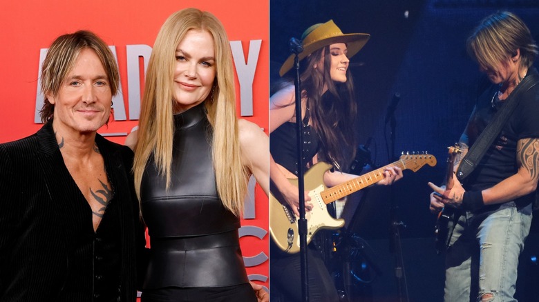Keith Urban and Nicole Kidman pose together, Maggie Baugh and Keith Urban perform together