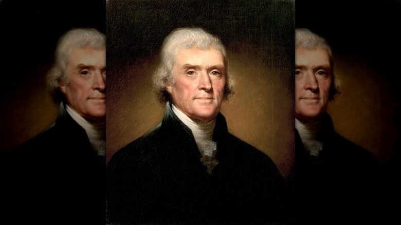 A portrait of Thomas Jefferson