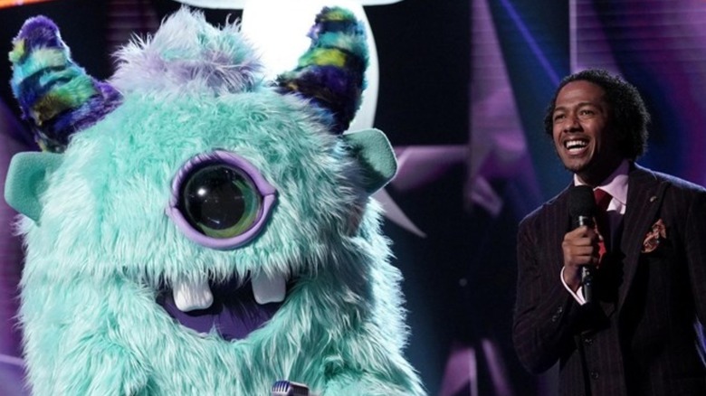 Nick Cannon with Masked Singer monster