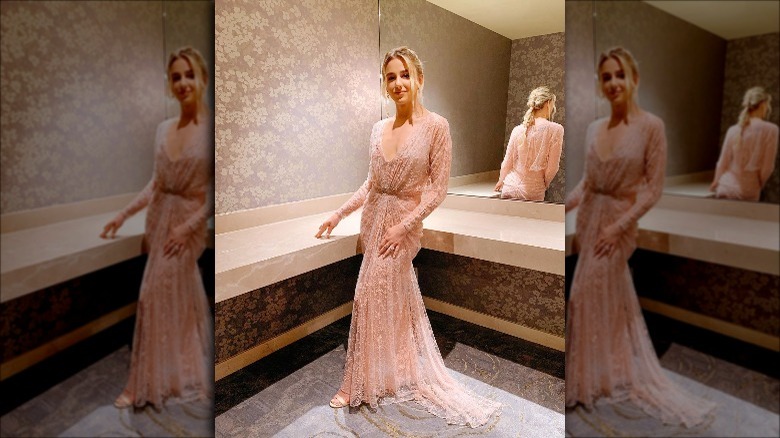 Chloé Lukasiak in a gown
