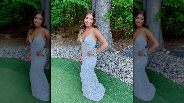 Gia Guidice in her prom dress