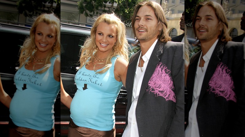 Britney Spears and Kevin Federline at the premiere of "Charlie and the Chocolate Factory"