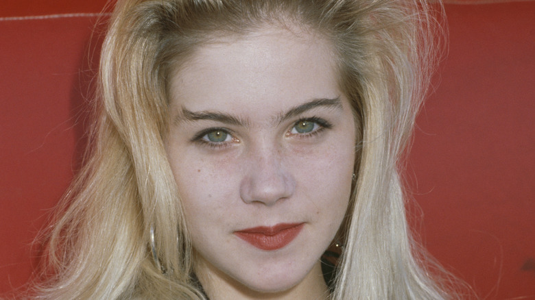 Christina Applegate at a children's carnival event in 1988