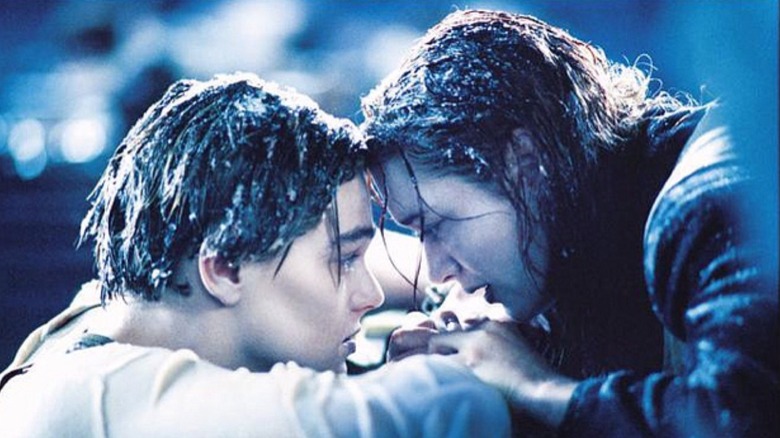 Jack and Rose freezing in "Titanic"