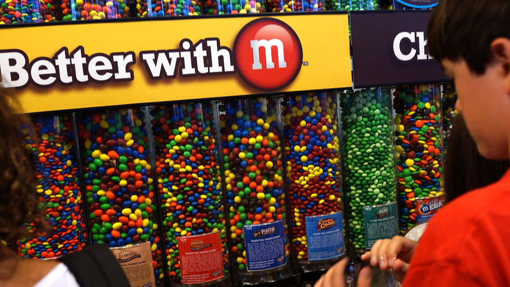 Assorted M&Ms dispensers