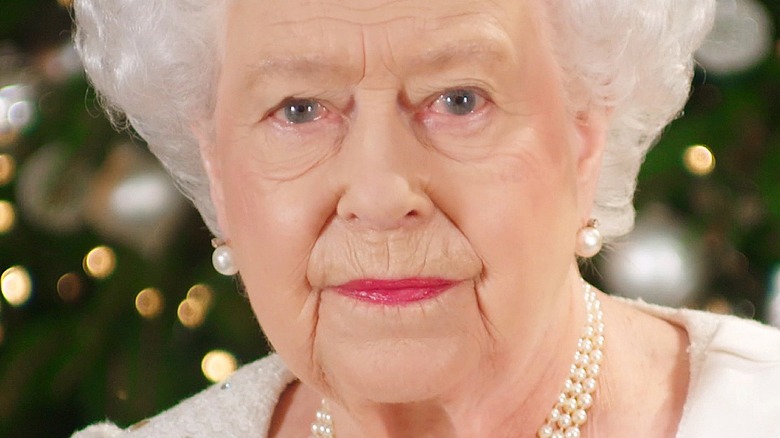 Queen Elizabeth II looking at camera