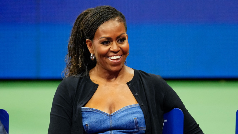 Michelle Obama at the opening day 2023 US Open Tennis