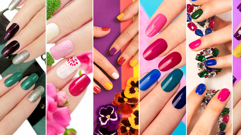 Collage of multiple manicures