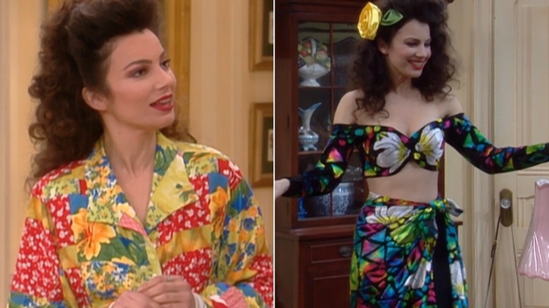 Moschino skirt suit with heart shaped buttons worn by Fran Fine (Fran  Drescher) as seen in The Nanny TV show wardrobe (Season 6 Episode 22)