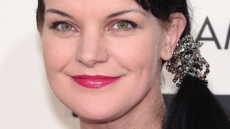 Pauley Perrette smiling on the red carpet