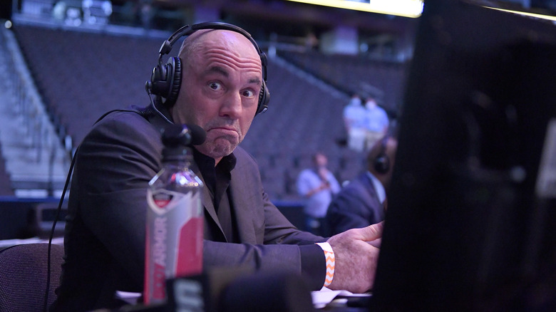 Joe Rogan wearing headphones