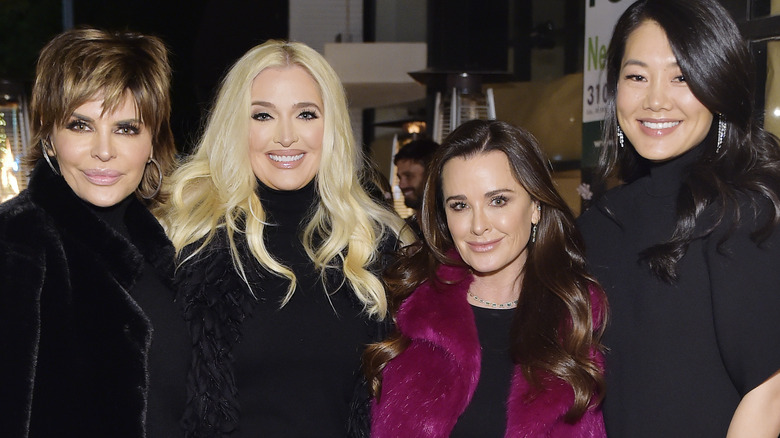 Kyle Richards, Lisa Rinna, Erika Jayne, and Crystal Kung Minkoff at party