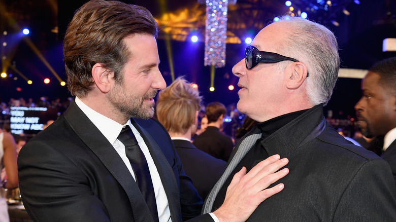 Bradley Cooper puts hand on Andrew Dice Clay's chest