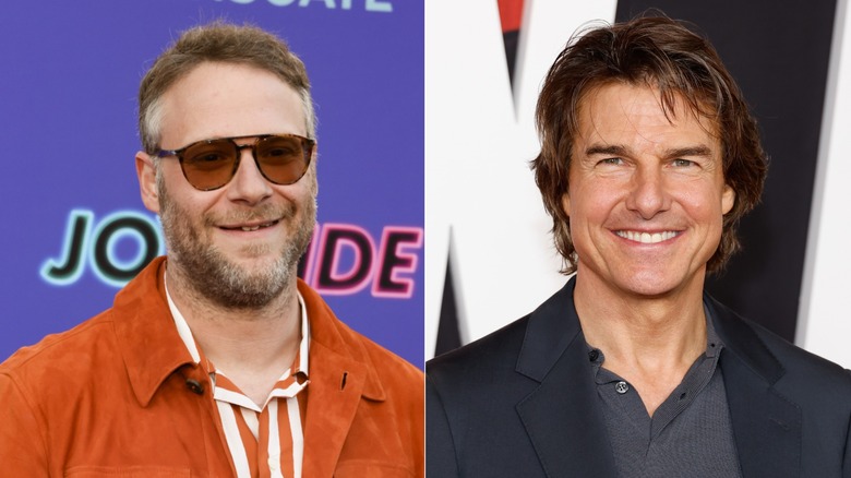 Seth Rogen Tom Cruise smiling