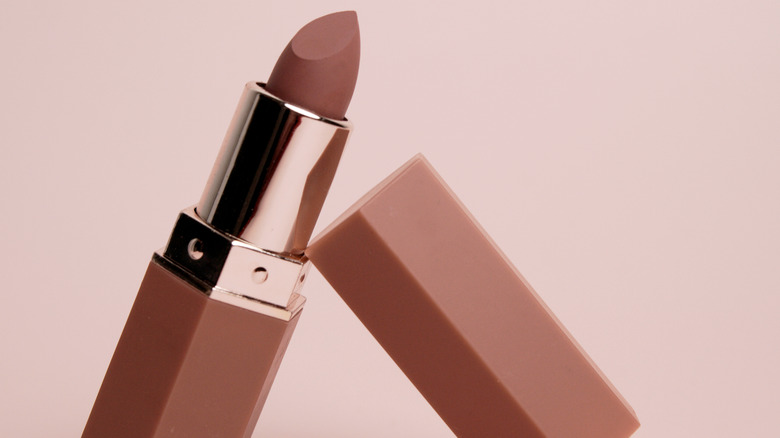nude lipstick on display