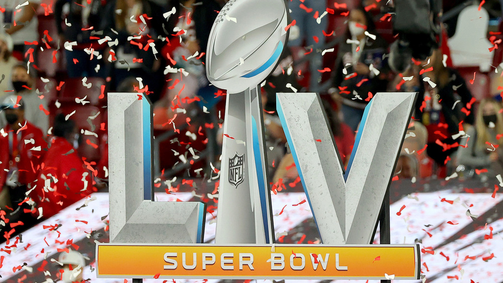 Super Bowl LV with confetti