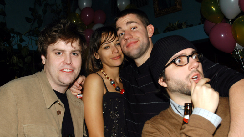 John Krasinski and Rashida Jones photographed during her 29th birthday party