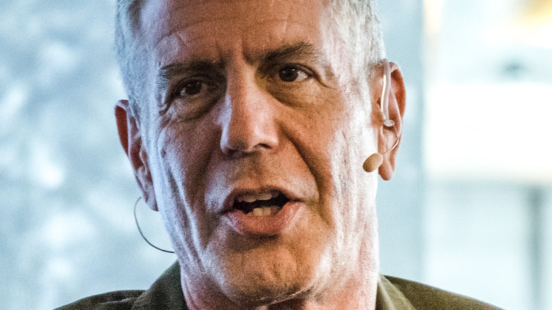 Anthony Bourdain at speaking engagement