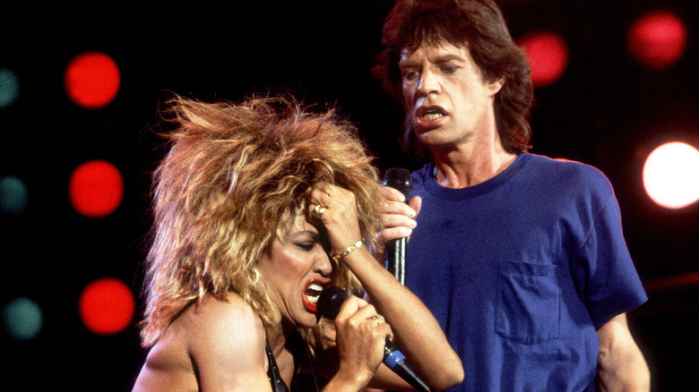 Tina Turner and Mick Jagger