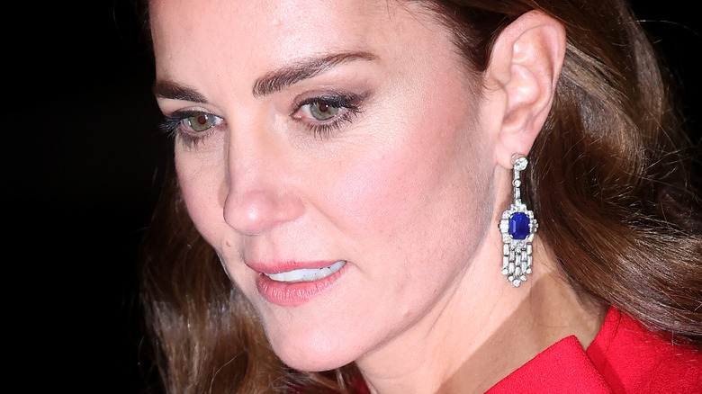 Kate Middleton in profile at recent Christmas concert
