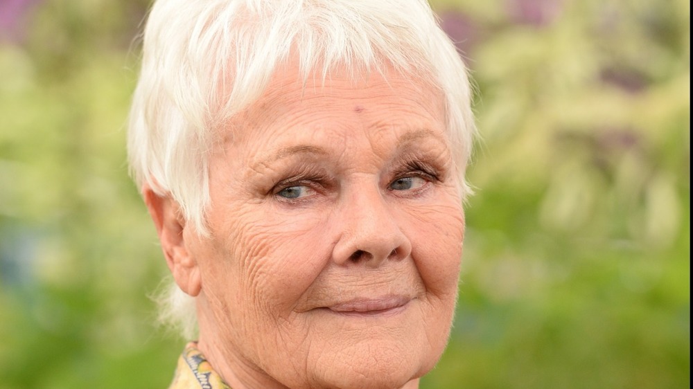 Judi Dench green background