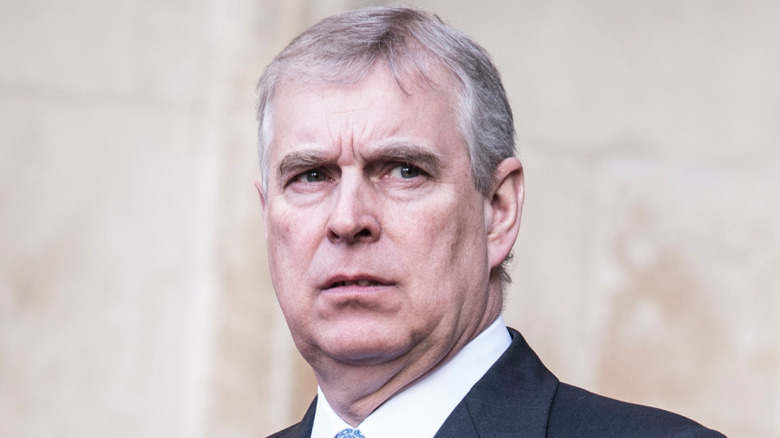 Prince Andrew squinting