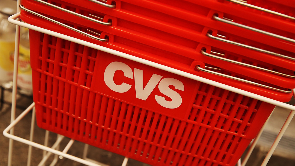 CVS shopping baskets stacked