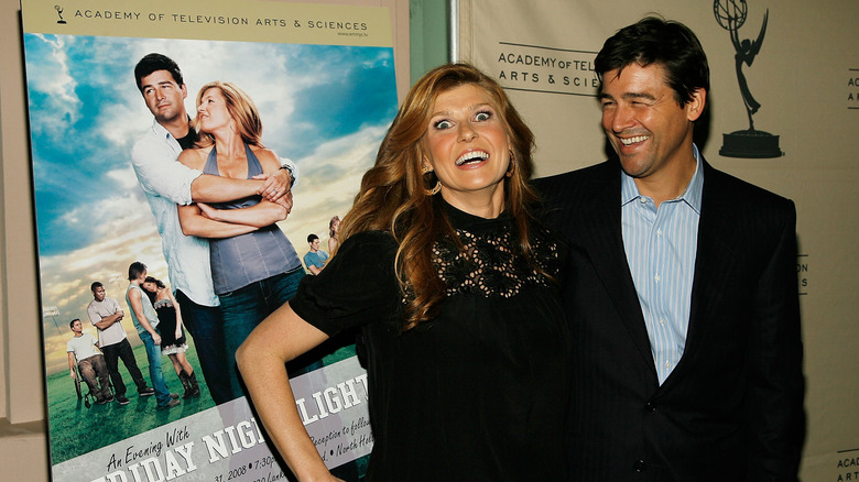 Actress Connie Britton and actor Kyle Chandler attend the Academy of Television's "An Evening With Friday Night Lights" on January 31, 2008 at the Academy of Television Arts and Sciences in North Hollywood, California.