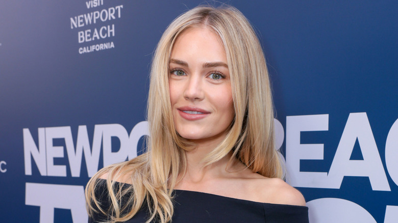 Michelle Randolph posing at a red carpet event