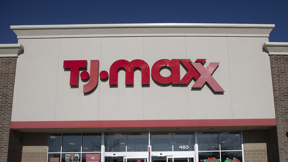 TJ Maxx sign on a store.