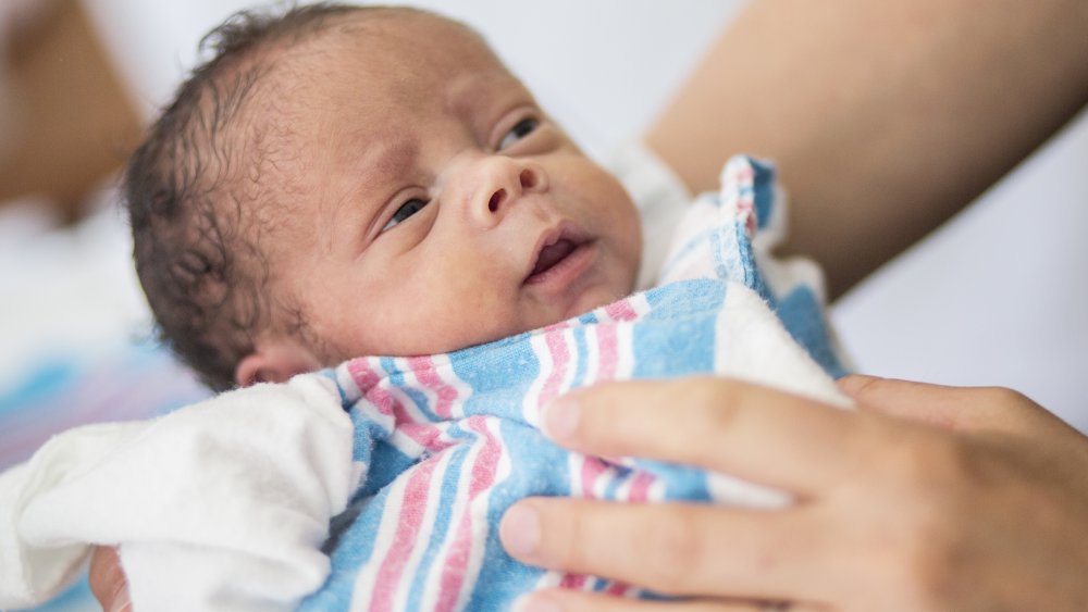 Baby in hospital blanket
