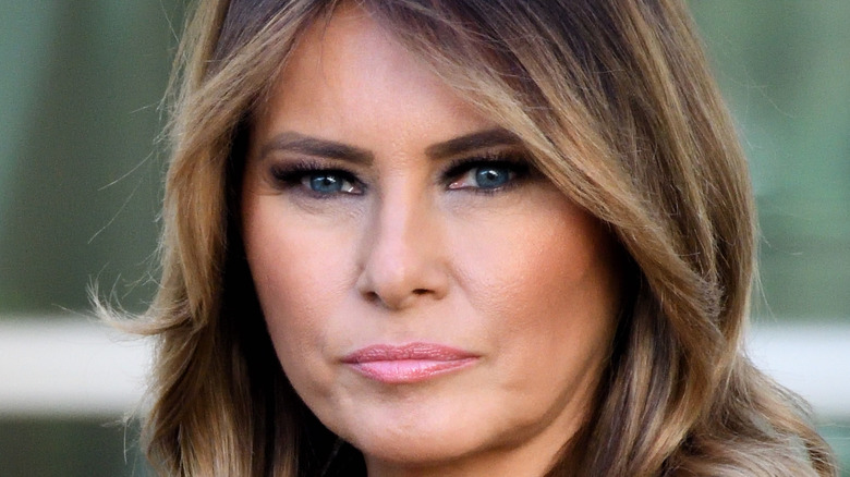 Melania Trump looking at the camera 