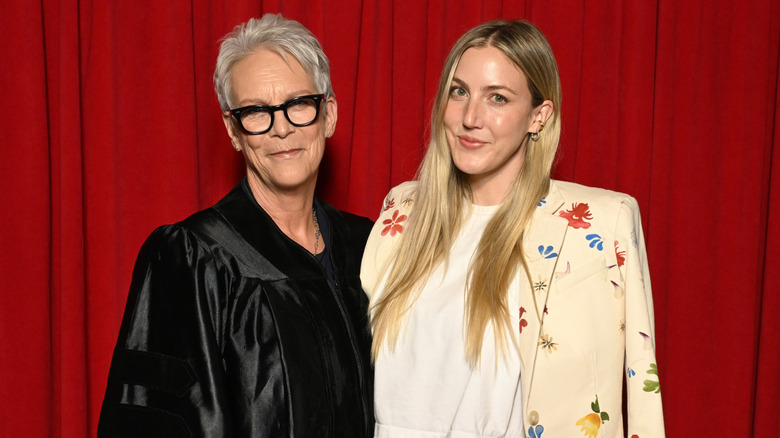 Jamie Lee Curtis smiling with her daughter, Annie Guest