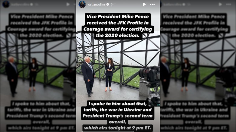 Kaitlan Collins interviewing former vice president Mike Pence